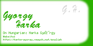 gyorgy harka business card